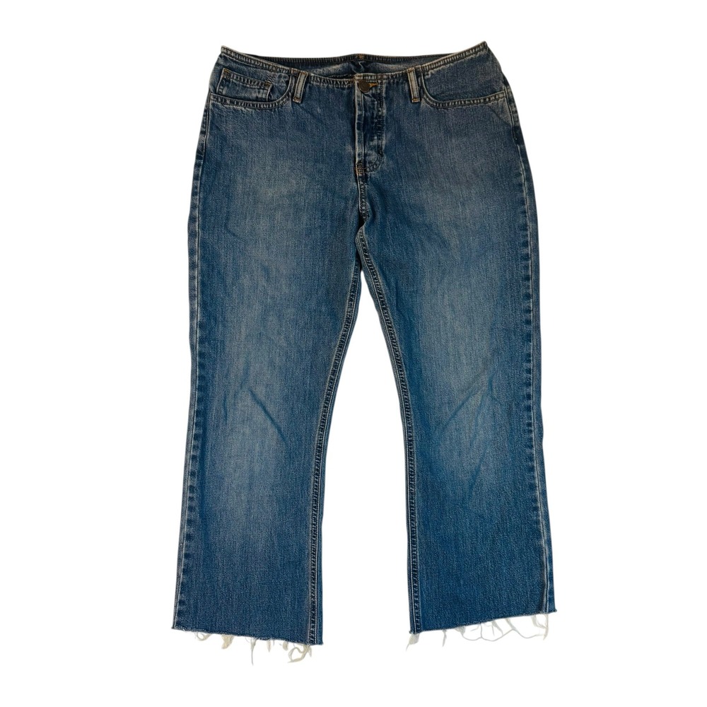 Abercrombie & Fitch Vintage 90's Straight Denim Jeans size 28 Cropped Raw Hem‎